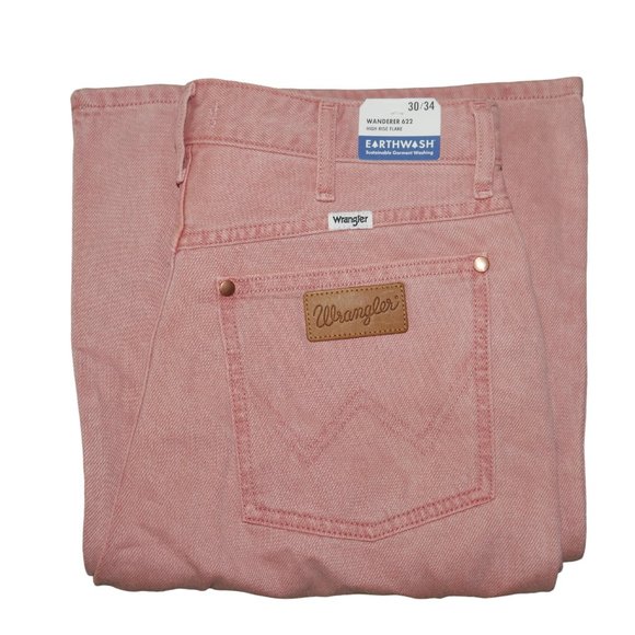 VTG Wrangler Flare Bellbottom Jeans 622 Wanderer Pink Earth Wash size 30x34 NWT - Picture 3 of 12